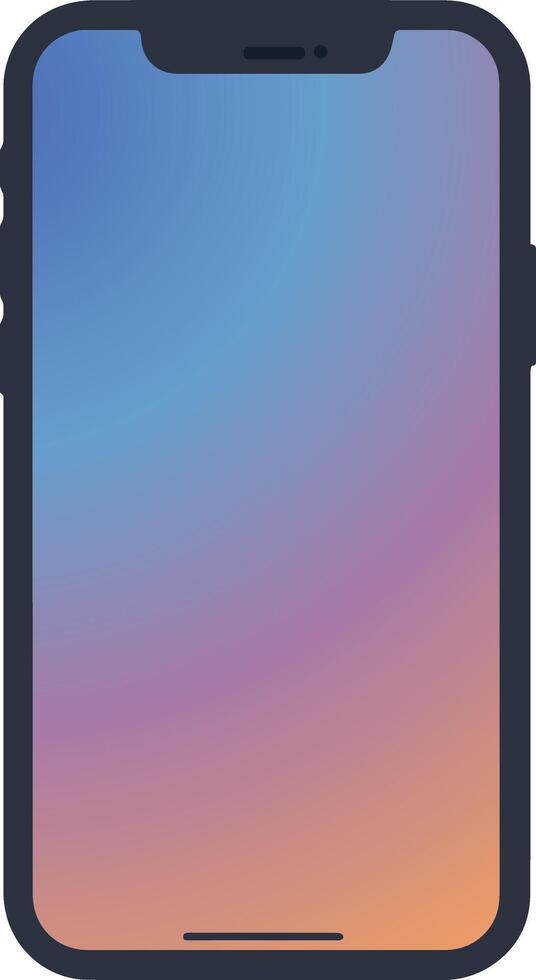 Illustration of a Modern Smartphone with Gradient vector