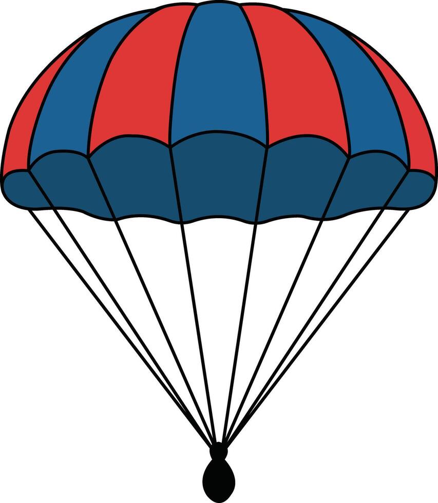 Illustration of a Red and Blue Parachute vector