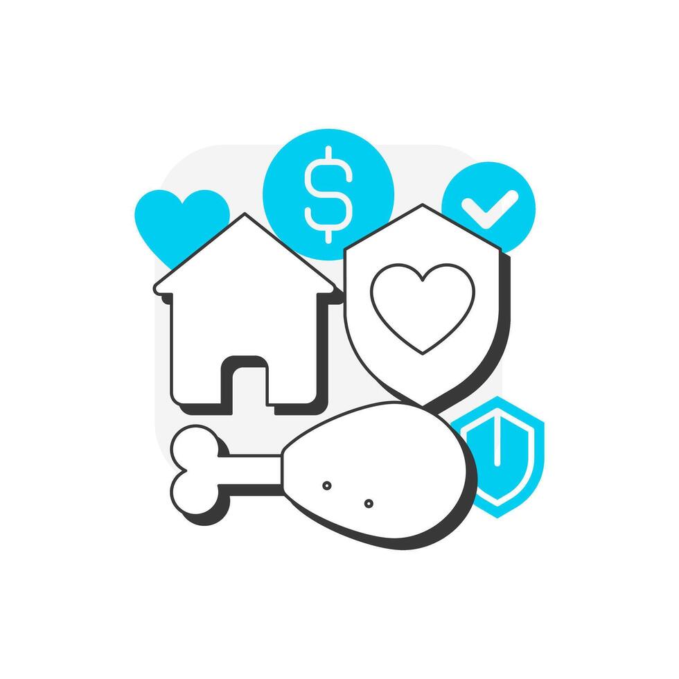 Living conditions flat outline concept icon. Wealth level growing. social support. Pillar of inclusive development index. Modern line illustration with blue glyphs. Conceptual visual. Easy to edit vector