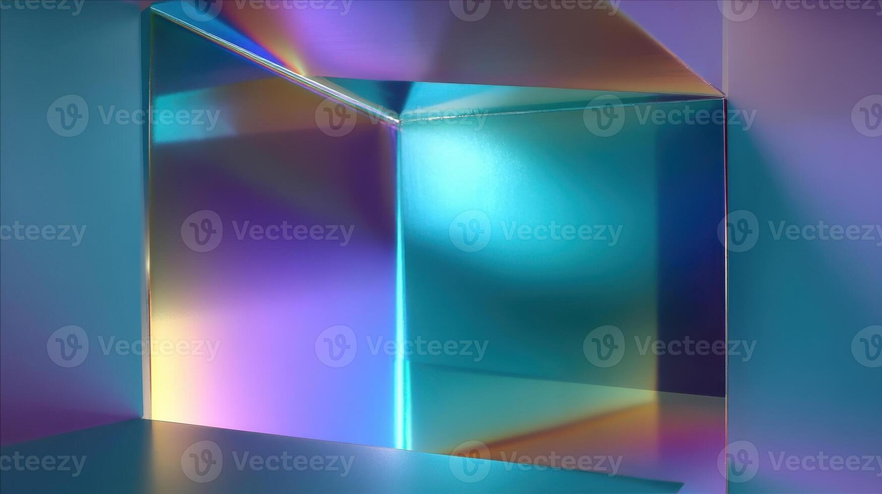 Exploring the beauty of aberration effect on iridescent anodize in vibrant reflections photo