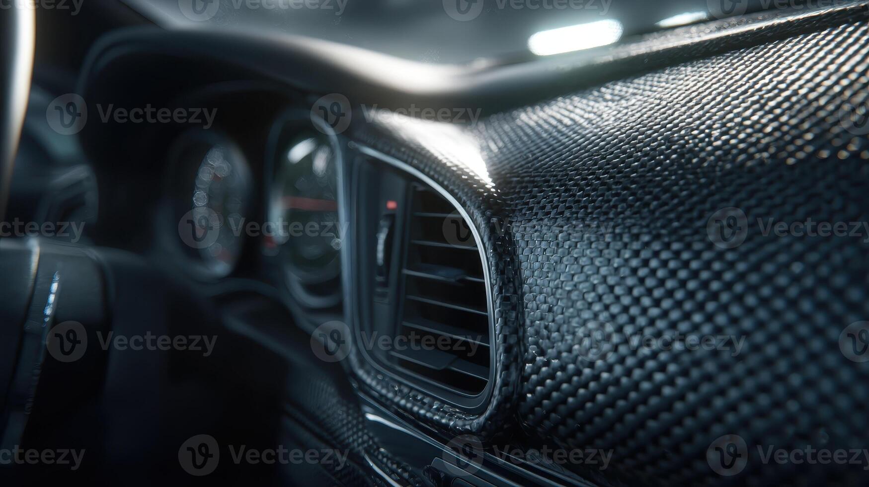 Automotive interior featuring forged carbon texture and sleek design elements for modern vehicles photo