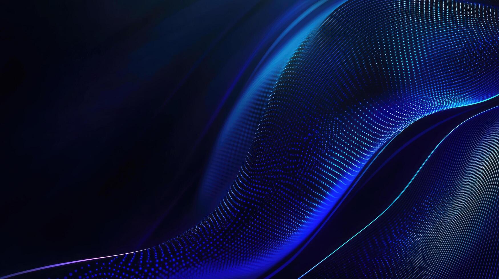 Dotted Waveform Blue Abstract Background for Technology, Science and Innovation Concepts, Modern Futuristic Design. photo