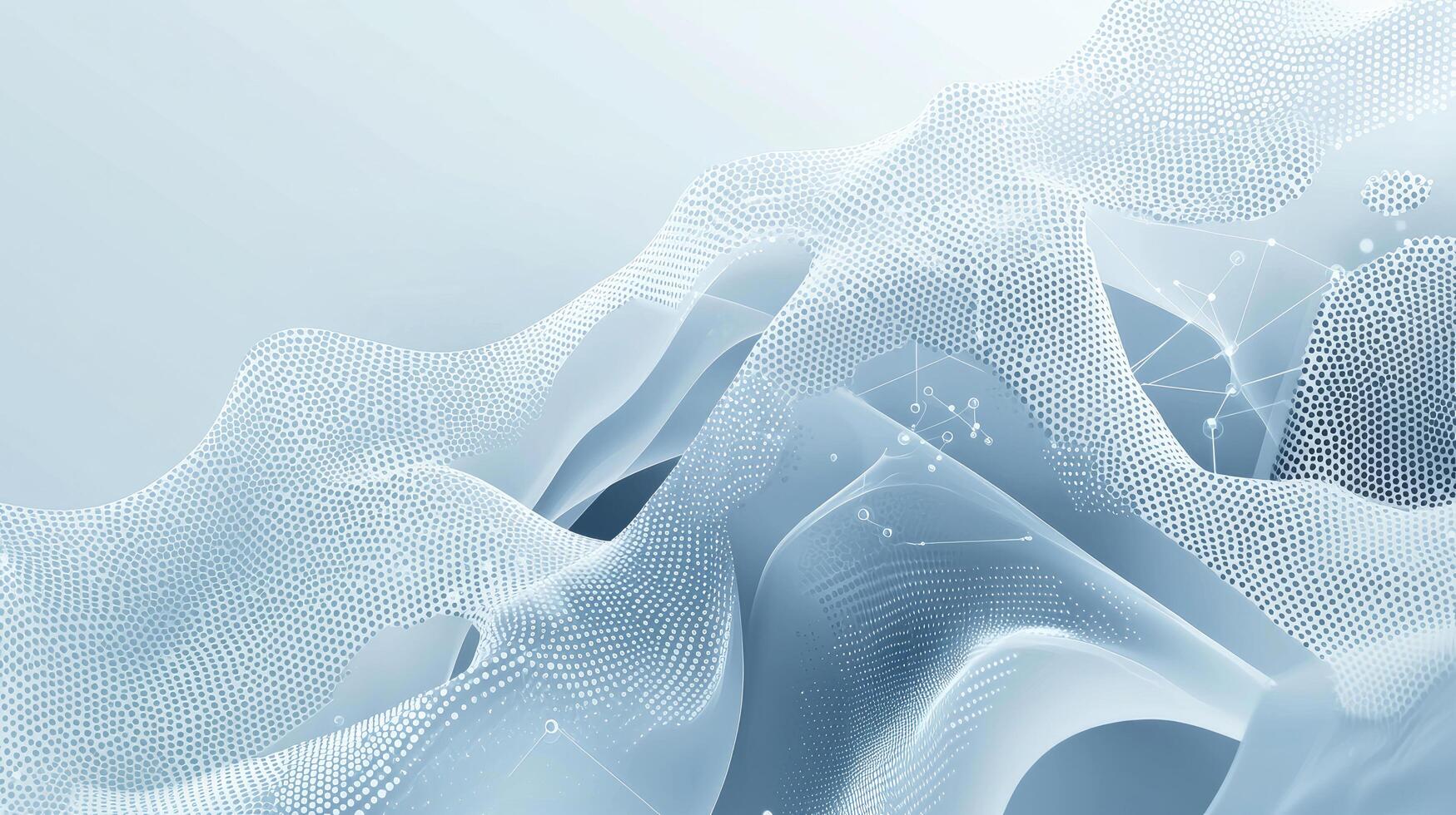 Elegant Abstract White and Blue Background with Curved Shapes, Modern Design and Network Connection Concepts photo