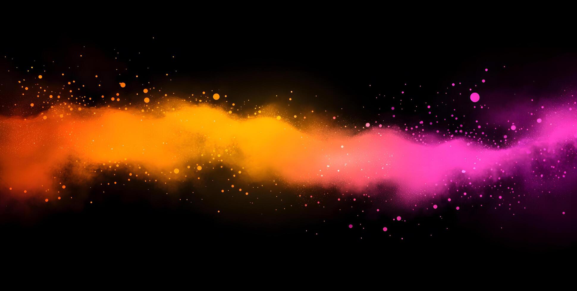 A dynamic burst of orange transitions seamlessly into radiant pink on a dark background photo