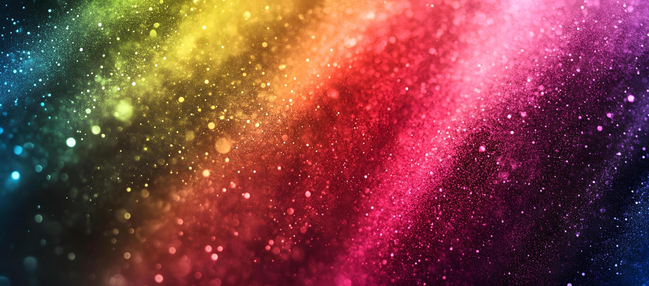 A mesmerizing spectrum of colors blends seamlessly with a flurry of sparkling light spots photo
