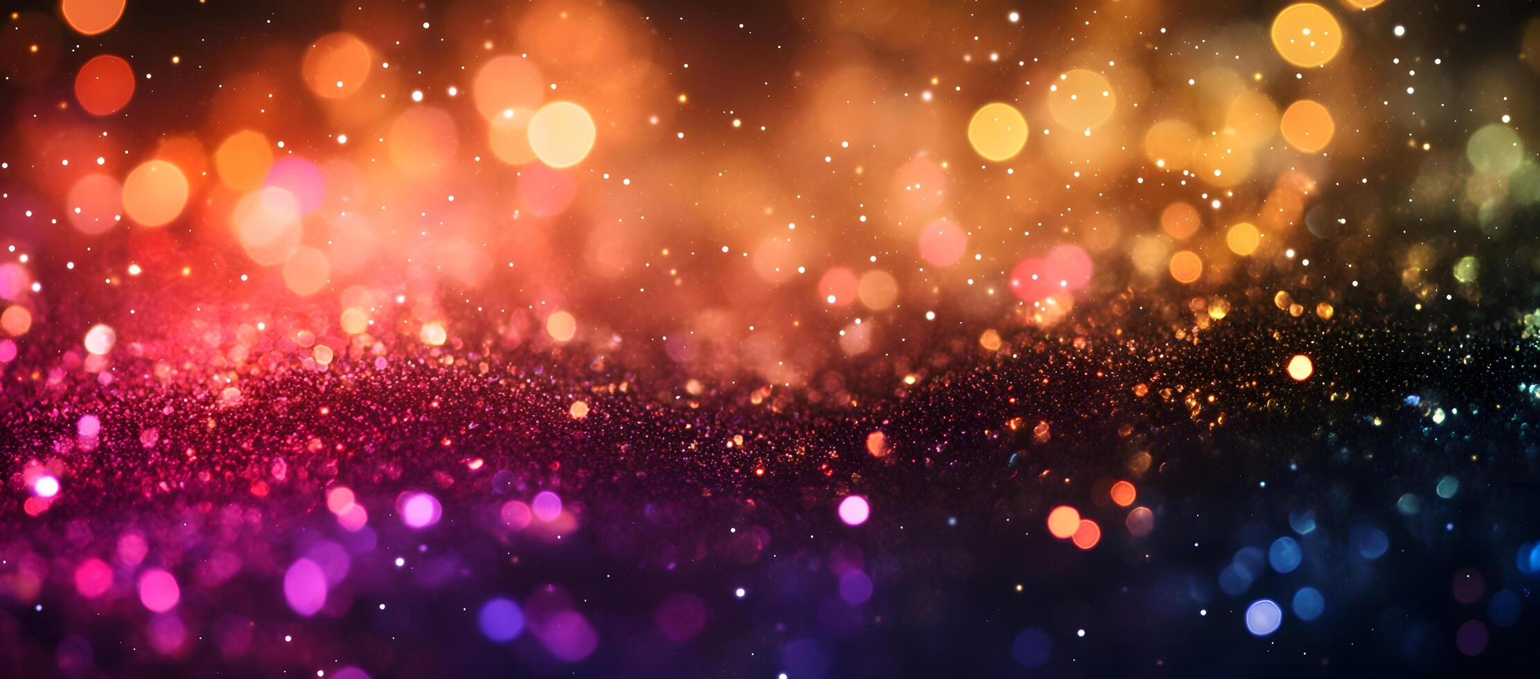 A vibrant array of glittering lights blend across a colorful, blurred abstract spectrum perfectly photo