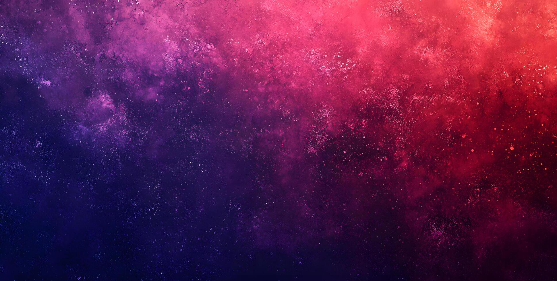 A vibrant cosmic backdrop displays a gradient transition from deep blue to radiant red photo