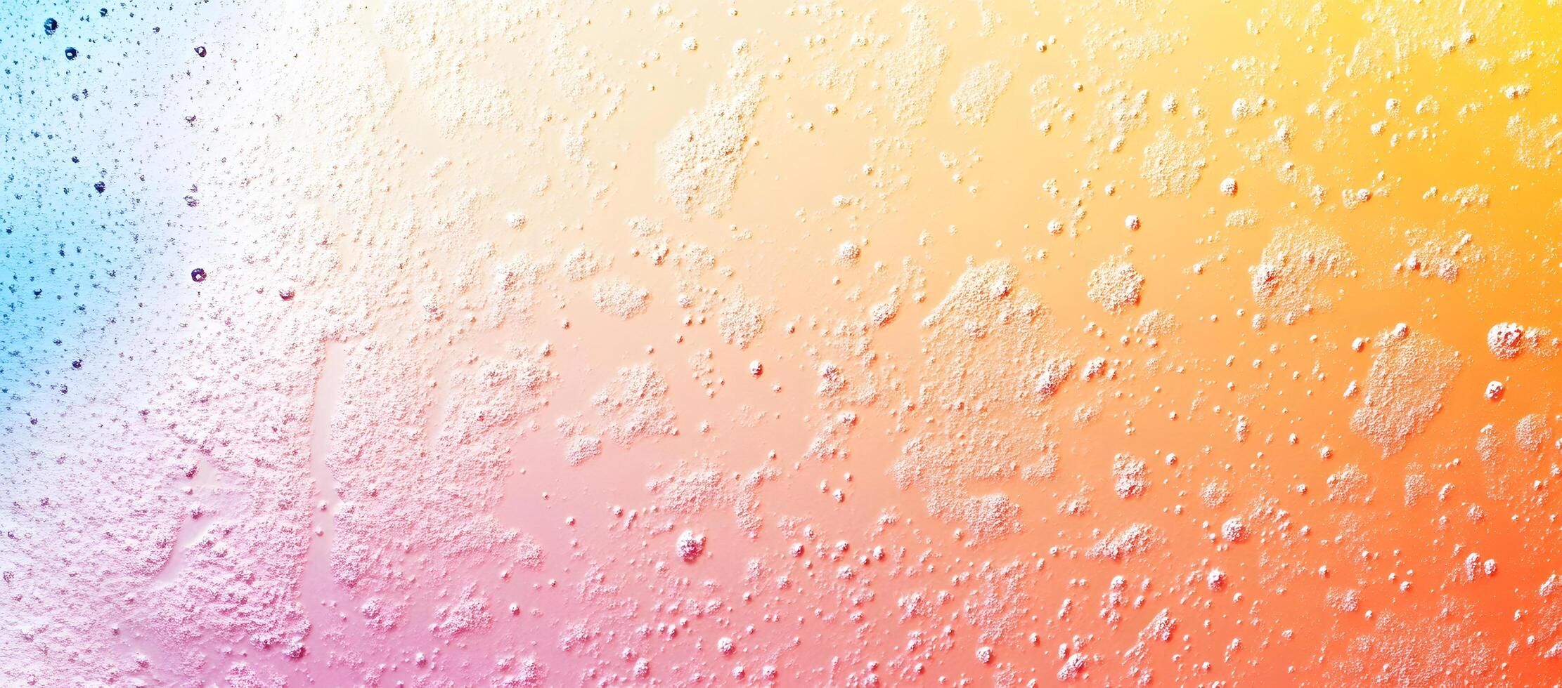 Abstract background shows many foamy bubbles over a smooth gradient from blue to orange photo