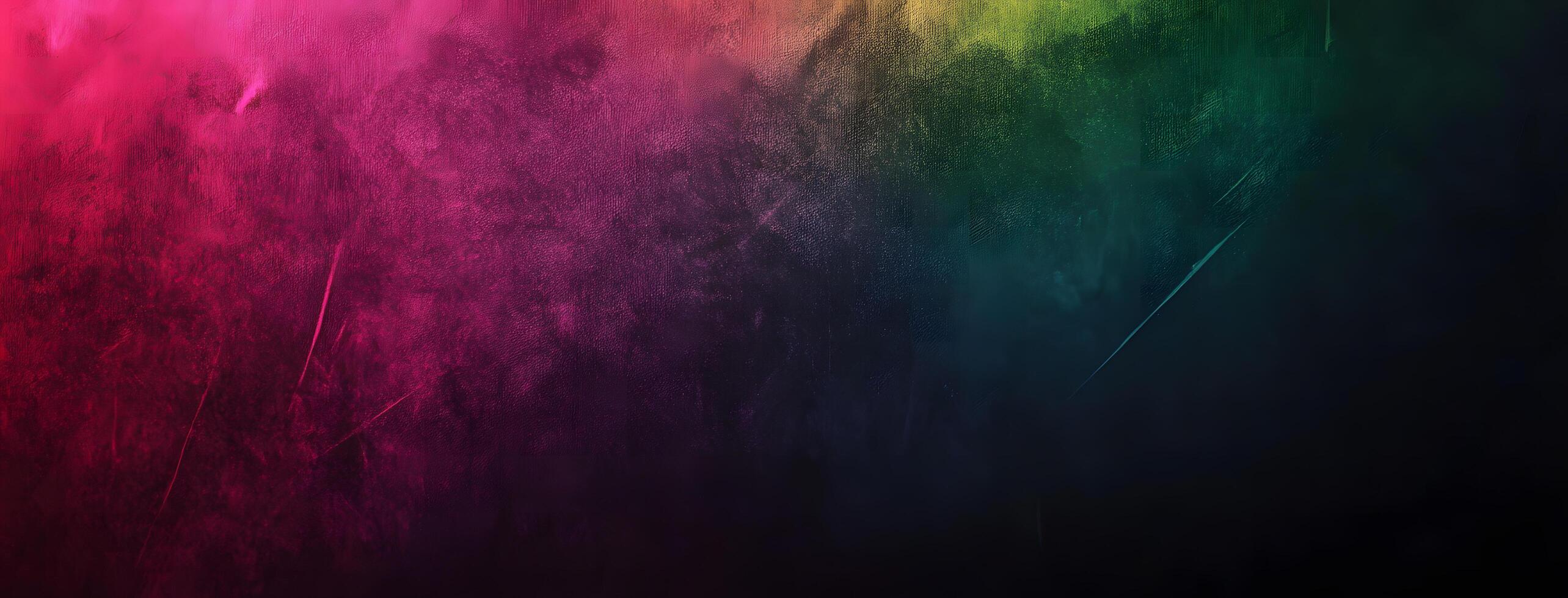 Abstract background shows textured canvas with pink, purple, green, and yellow paint blending well photo
