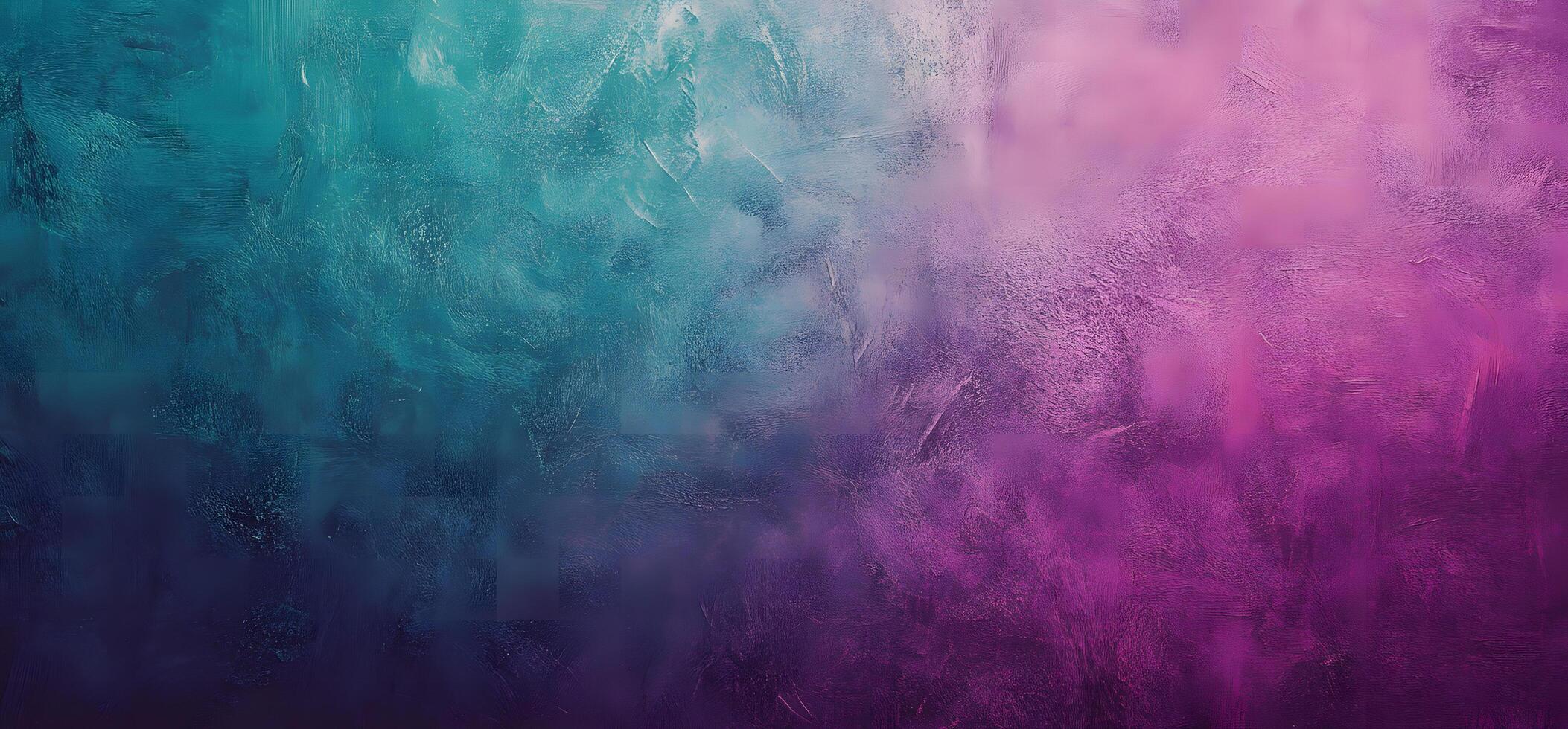Abstract textural canvas shows a blend of blues, purples, pinks with visible brush strokes photo