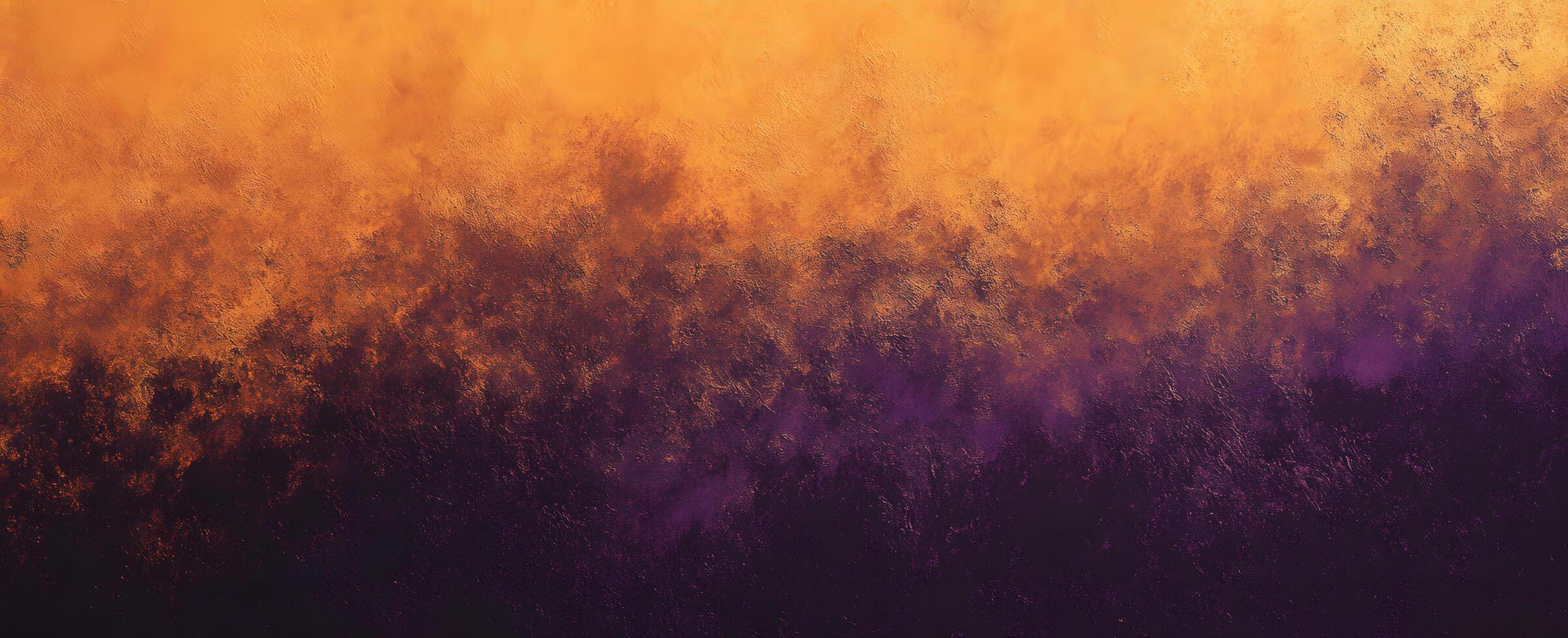 Abstract texture features a gradient from dark purple to a warm golden orange tone photo