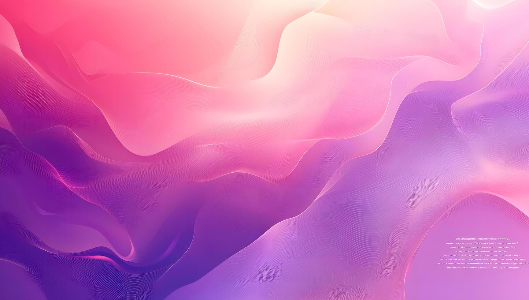 Abstract waves gracefully unfold, blending pink and purple hues with delicate line patterns photo
