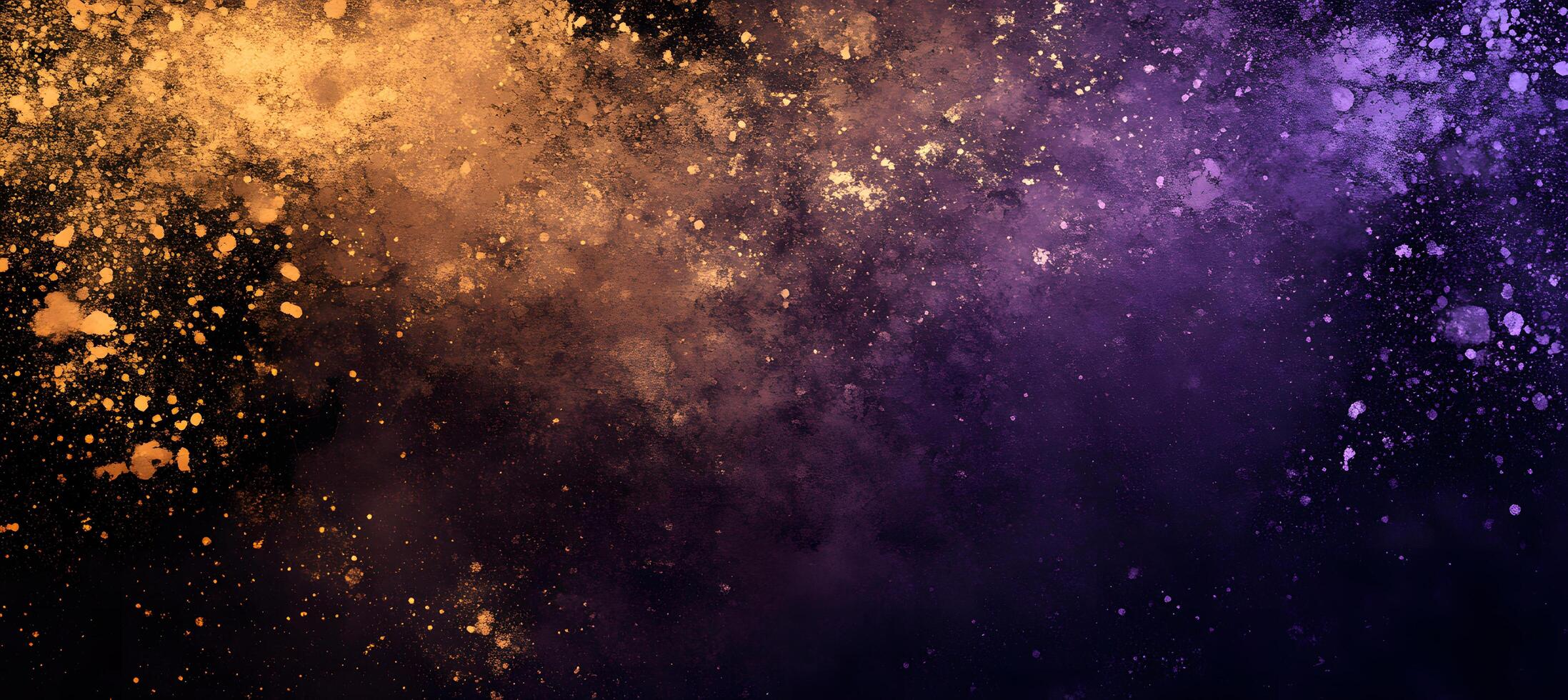 An abstract backdrop showcasing golden and purple splatters creating an ethereal, textured aesthetic photo