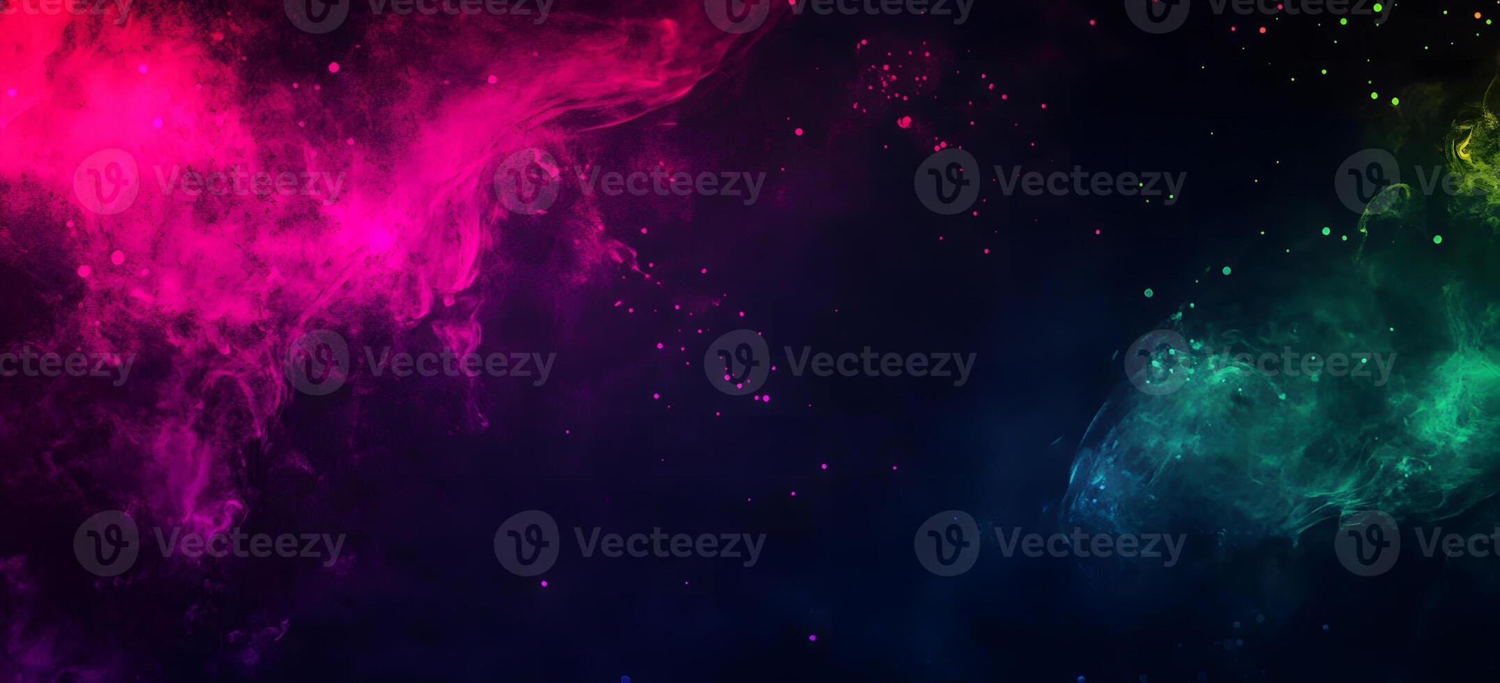 Colorful nebulae with pink and teal hues form an artistic cosmic backdrop for space visuals photo