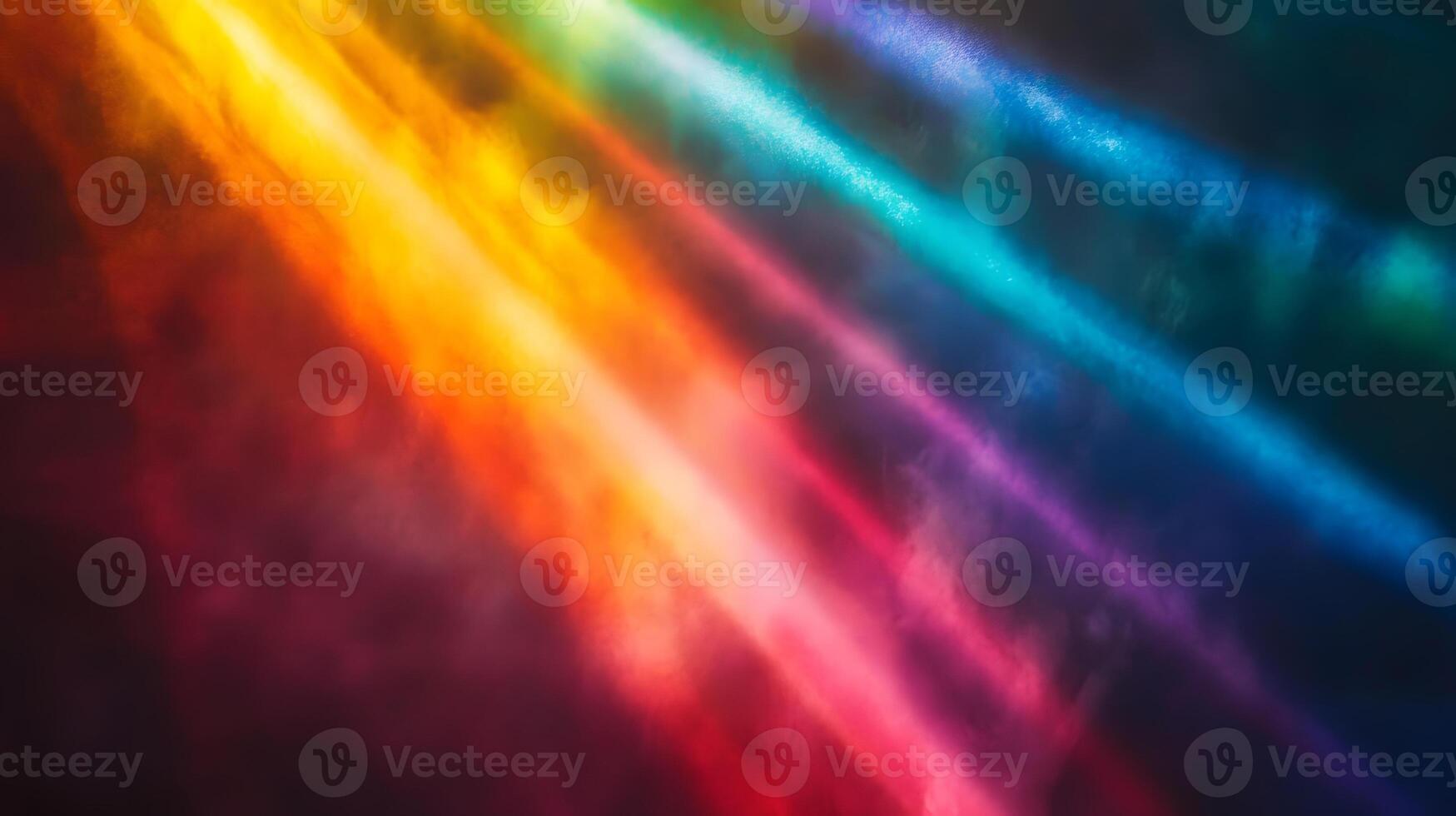 Colorful rainbow spectrum light streaks create a vibrant, dynamic, and abstract background photo