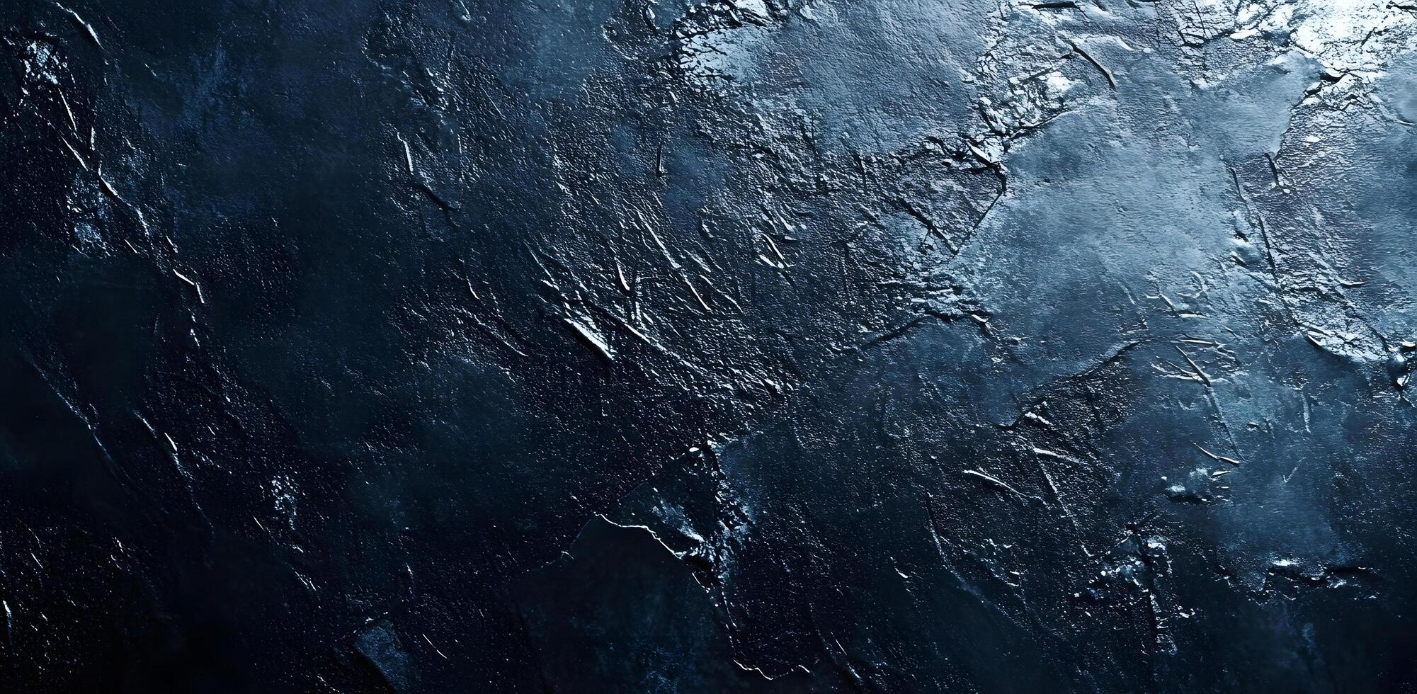 Dark and textured metallic blue surface shows brush strokes, creating a rich background photo