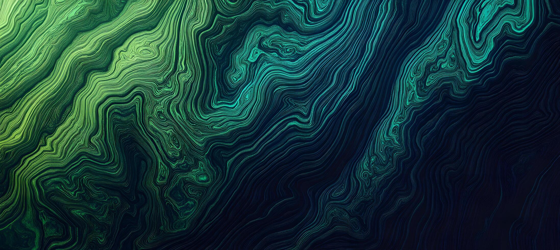 Dark teal topographic map lines showcase a captivating abstract green and blue gradient effect photo