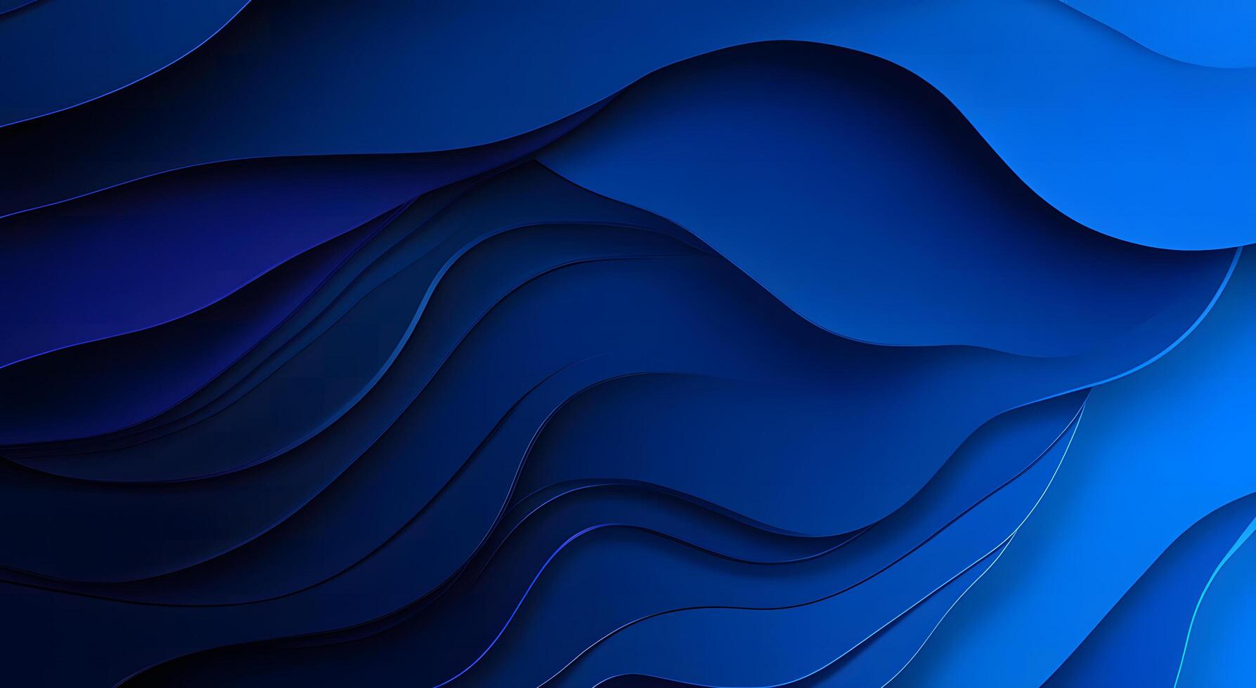 Deep blue hues create a dynamic and layered abstract wave pattern gracefully across the image photo