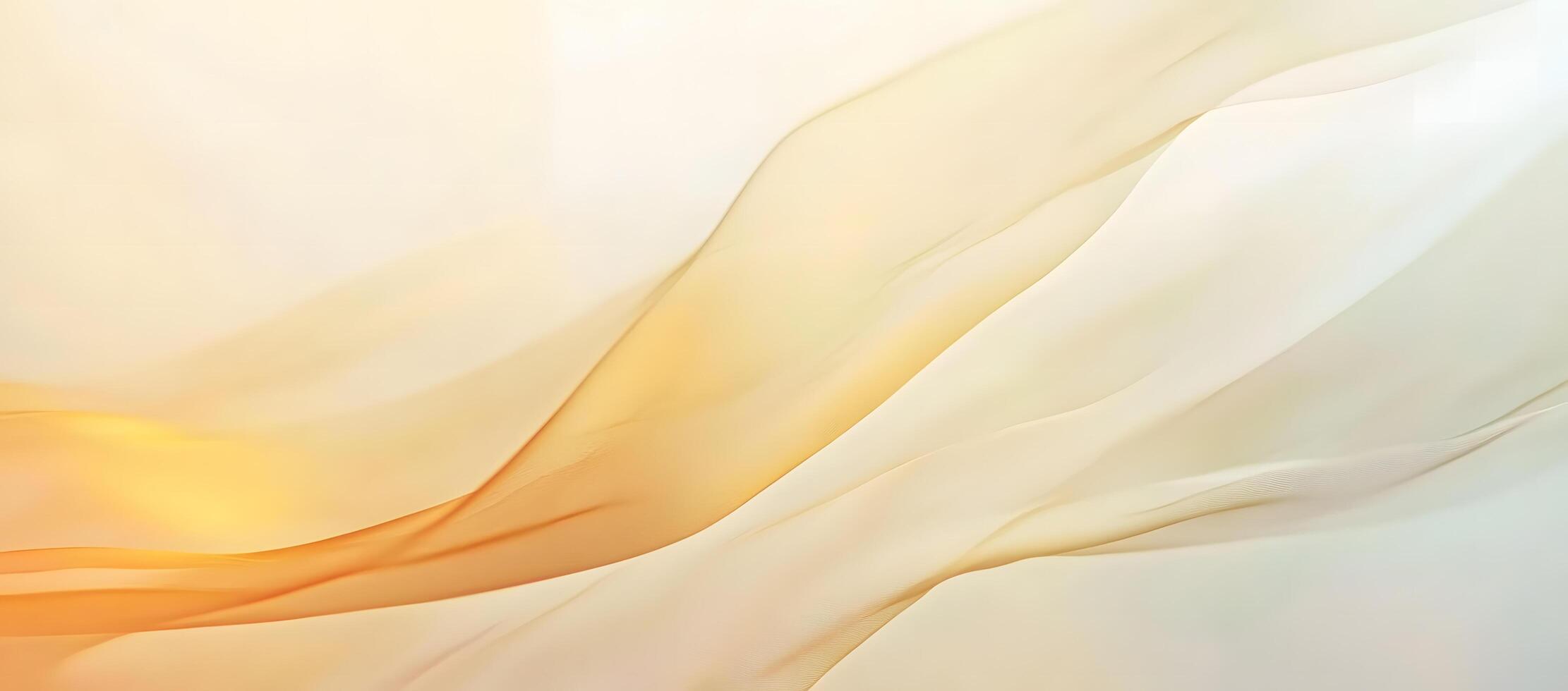 Delicate flowing fabric in warm gold and white shades creates an ethereal, soft texture photo