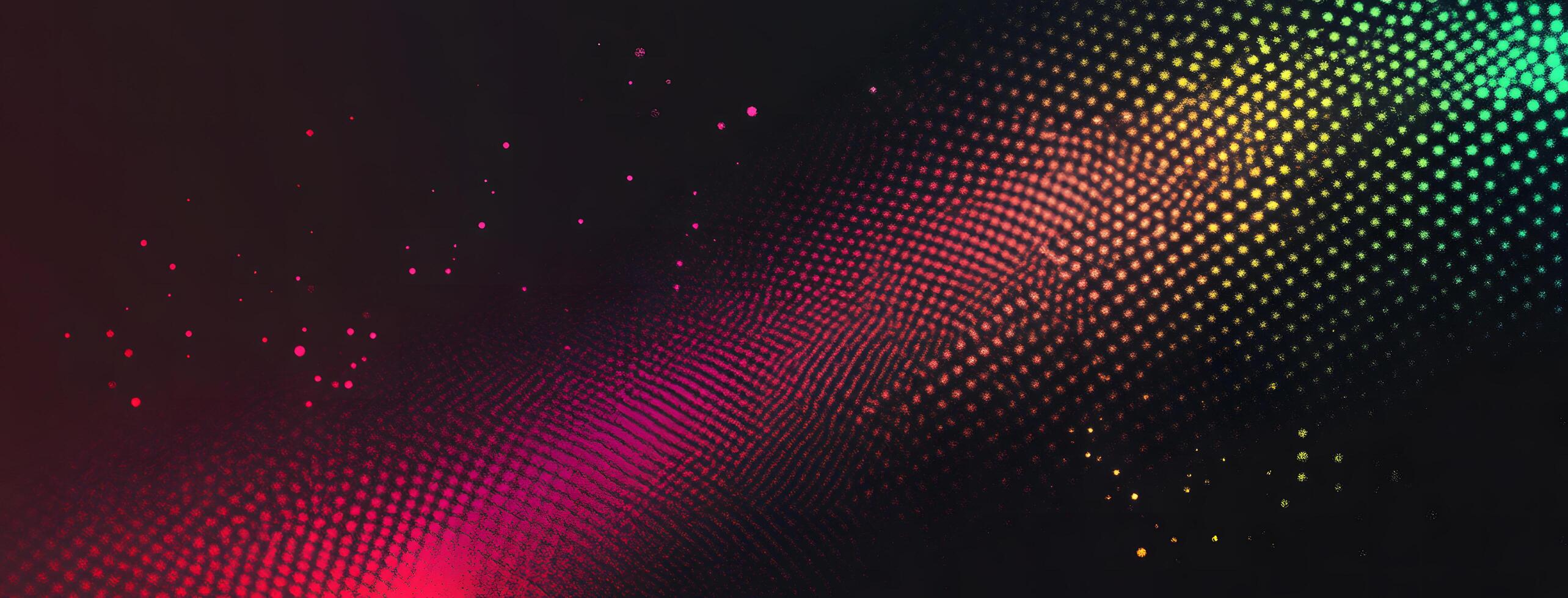 Dotted pattern background shows vibrant hues merging with dark textures for modern style photo