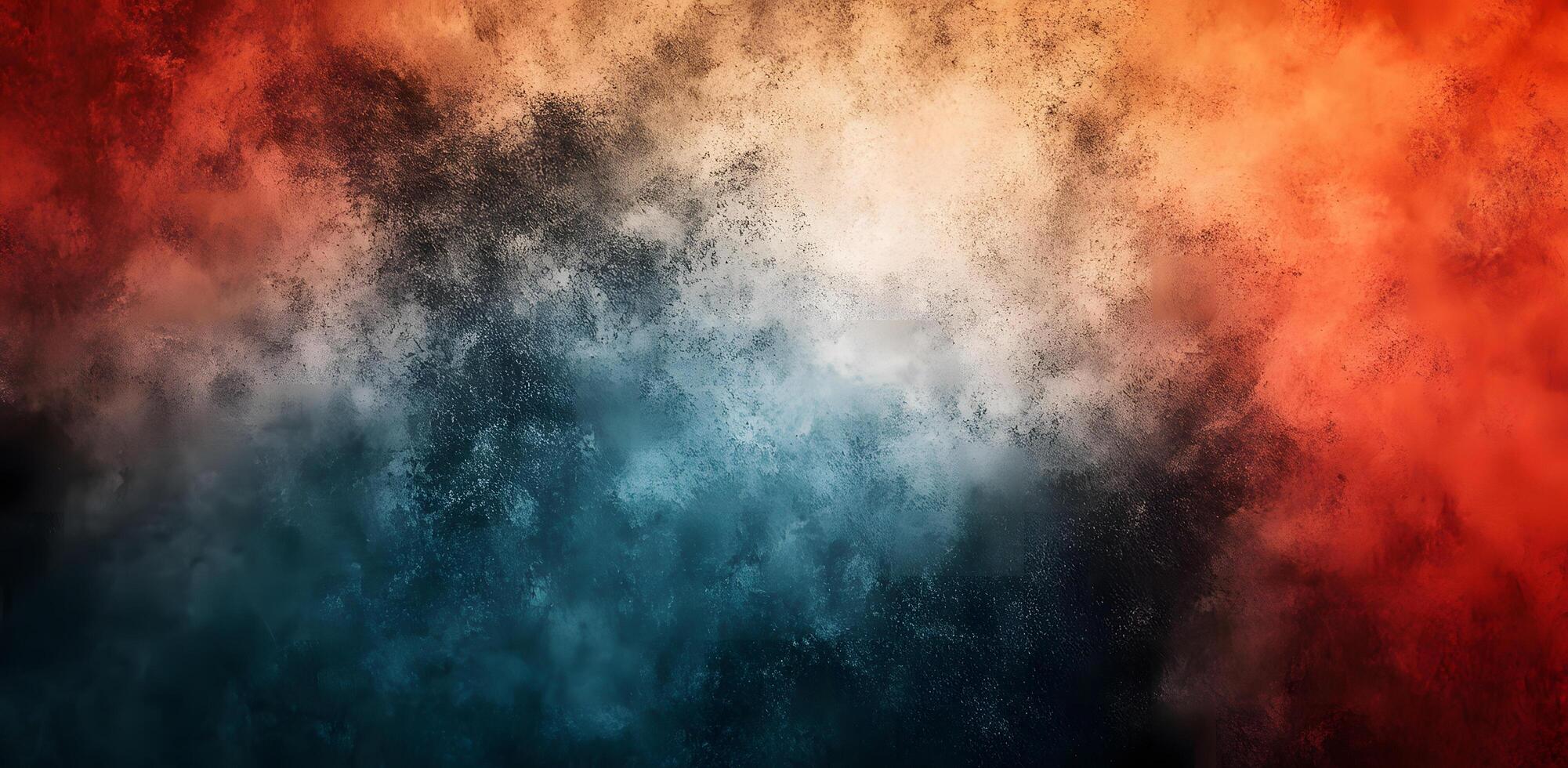 Swirling color mixing vividly creates an abstract blend from deep teal through pale yellow to vibrant red photo