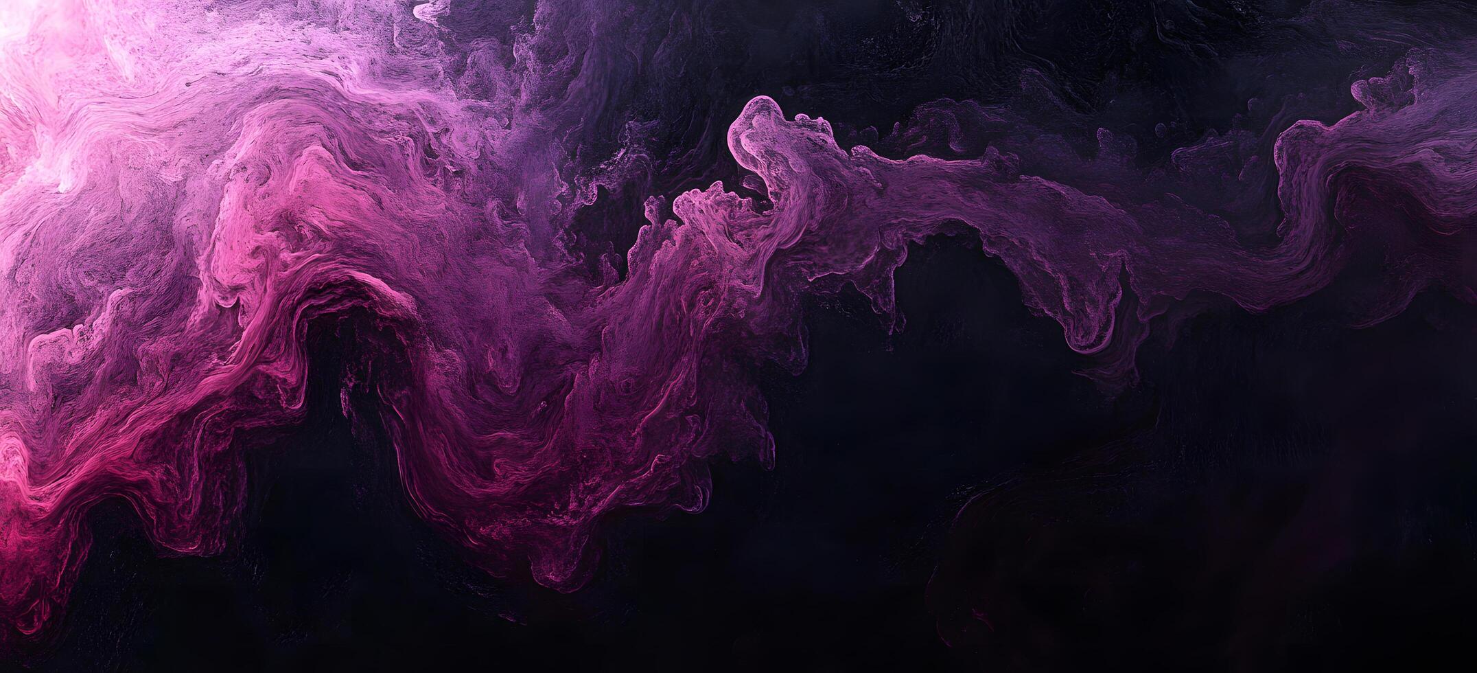 Swirling waves of pink and purple abstract liquid paint blend beautifully against dark backdrop photo