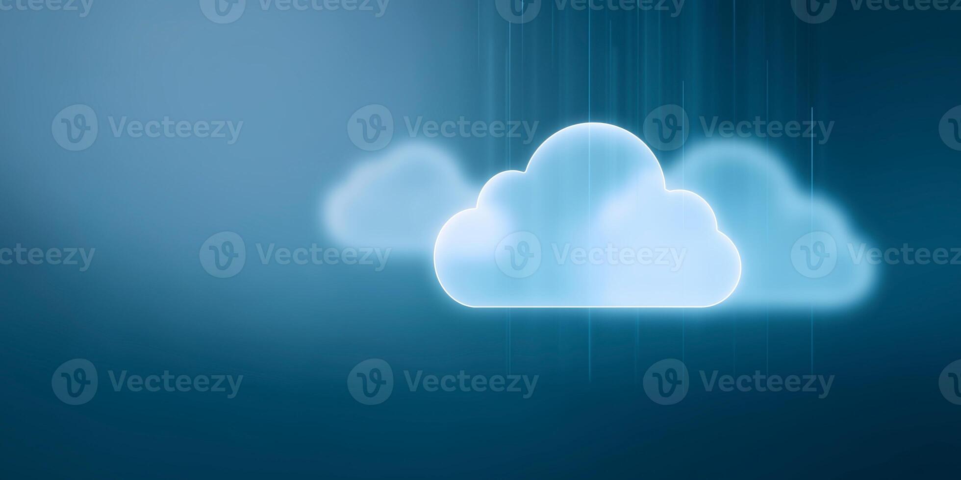 Soft glowing clouds with rain droplets on a blue background creating a serene atmosphere for weather or nature themes cloud concept photo