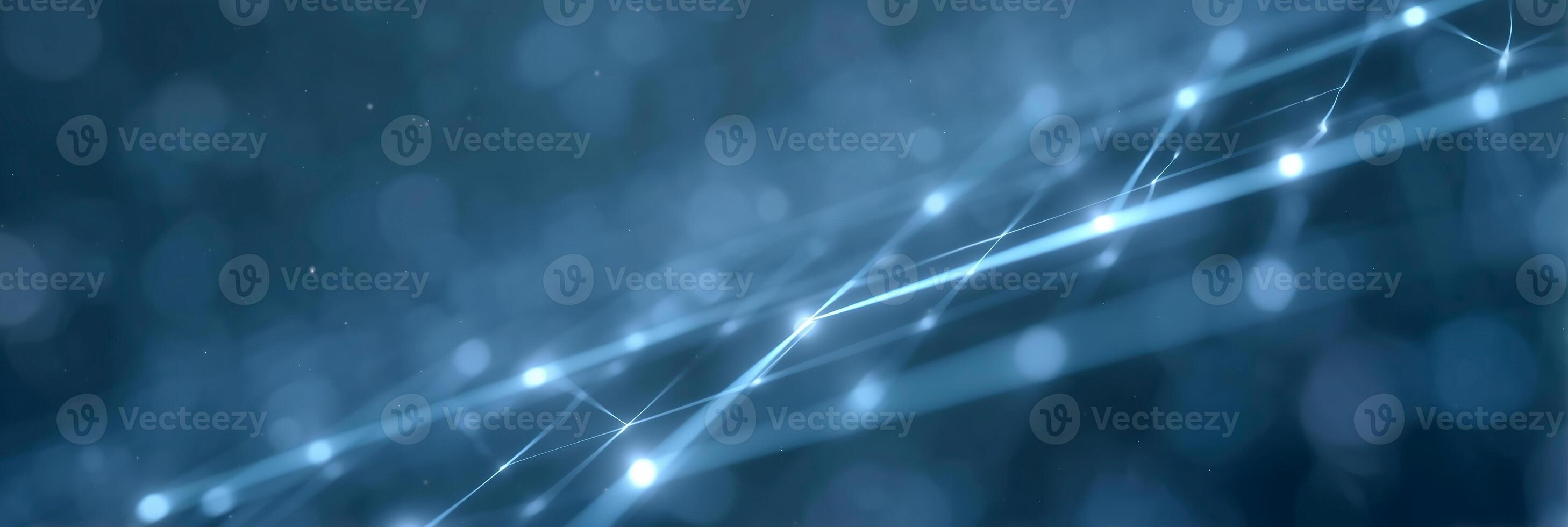 Abstract blue background with glowing lines and particles creating a digital network effect for technology and innovation concept photo
