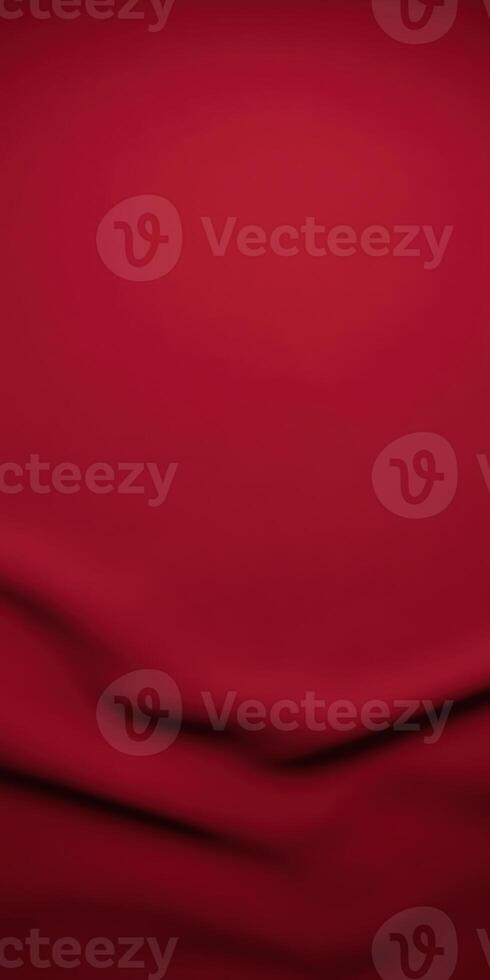 Elegant red fabric background with smooth texture and gentle folds creating a rich visual appeal for design projects and artistic expressions, fabric texture concept photo