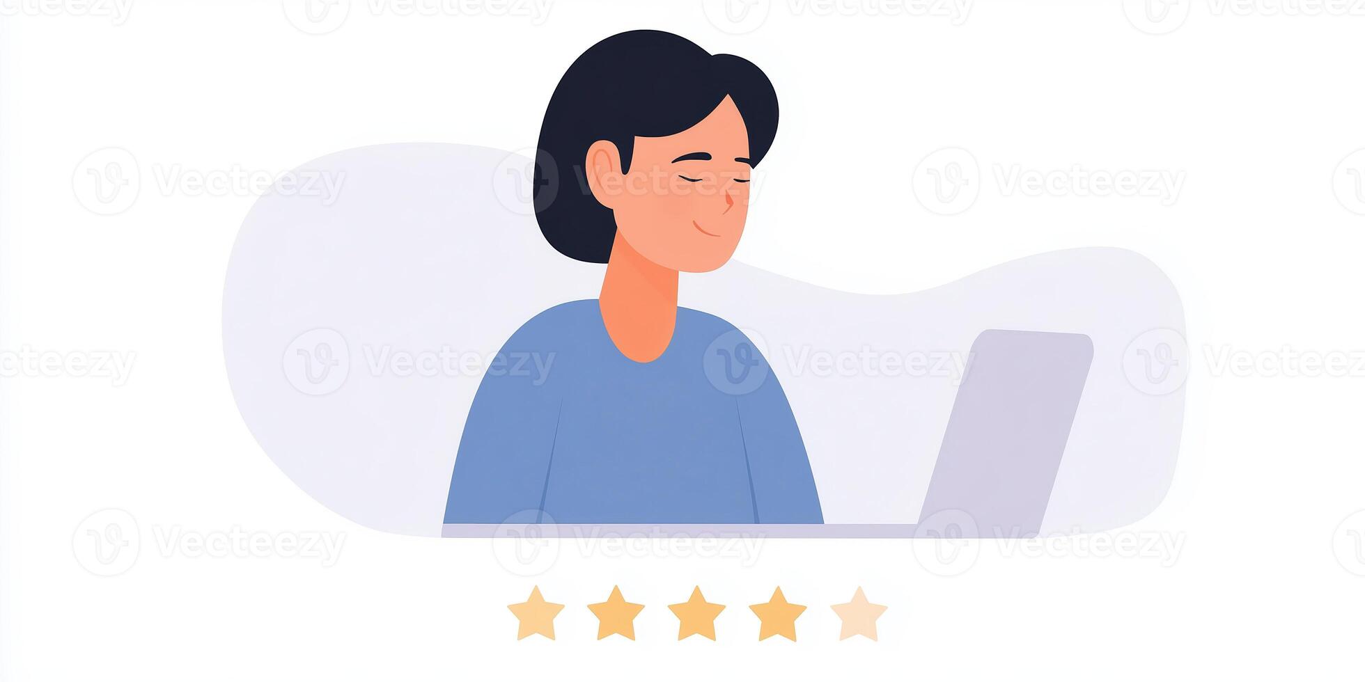 Happy person working on laptop with positive expression, enjoying productivity and satisfaction, modern workspace, digital lifestyle, technology concept photo