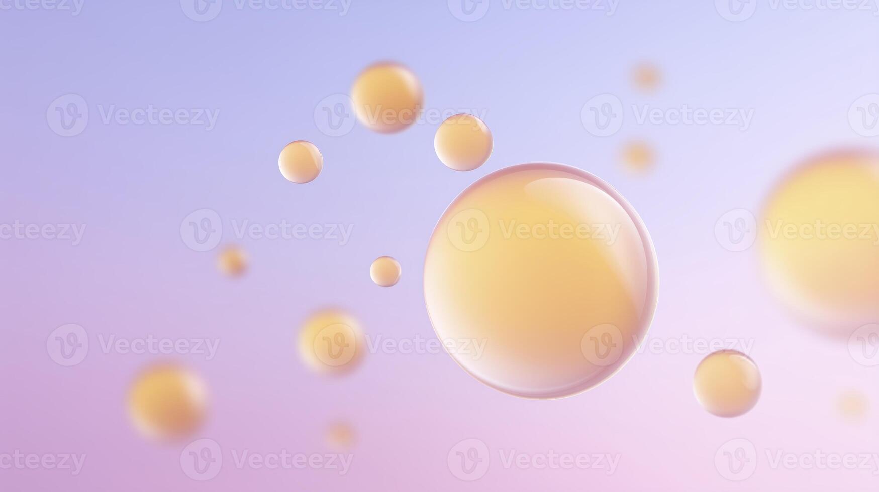 Abstract illustration of translucent bubbles floating against a soft gradient background, creating a dreamy and ethereal atmosphere for design purposes photo