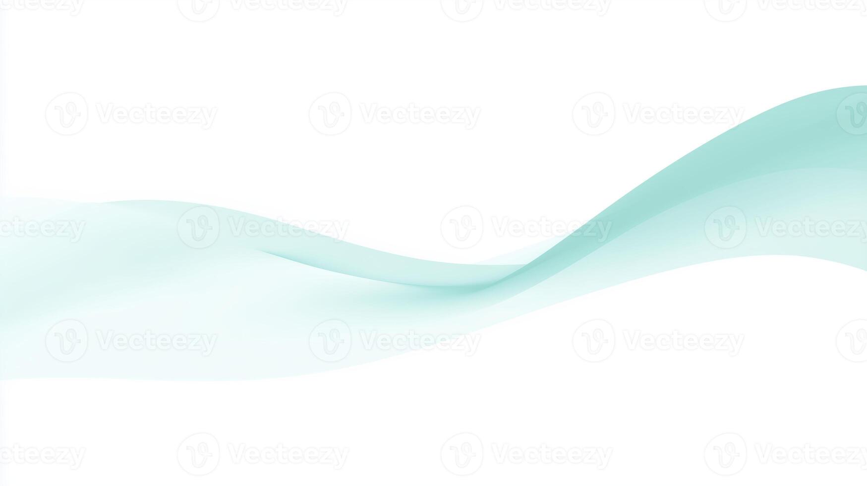 Soft aqua wave illustration with smooth curves and gentle gradients, creating a serene atmosphere, ideal for backgrounds and design projects with copy space photo