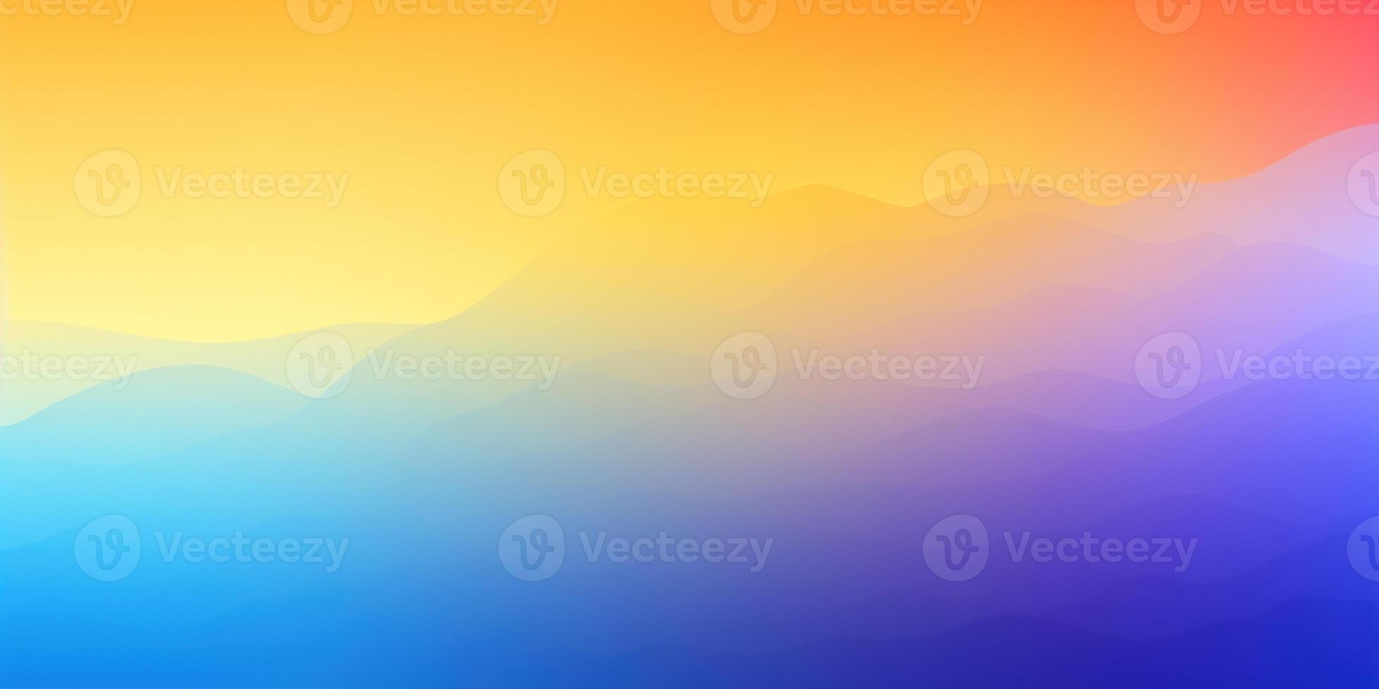 Abstract colorful background blending yellow, orange, blue, and purple hues photo