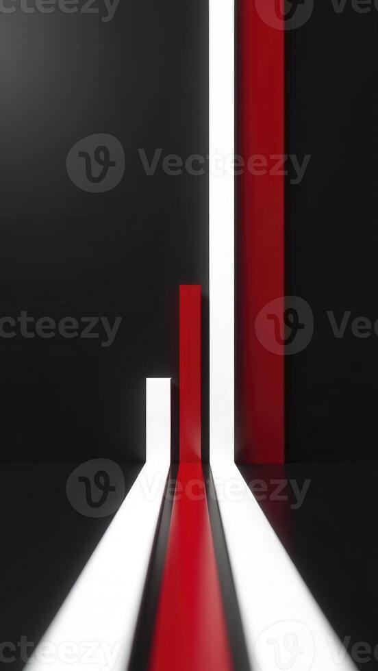 Red and black abstract background with white lines photo