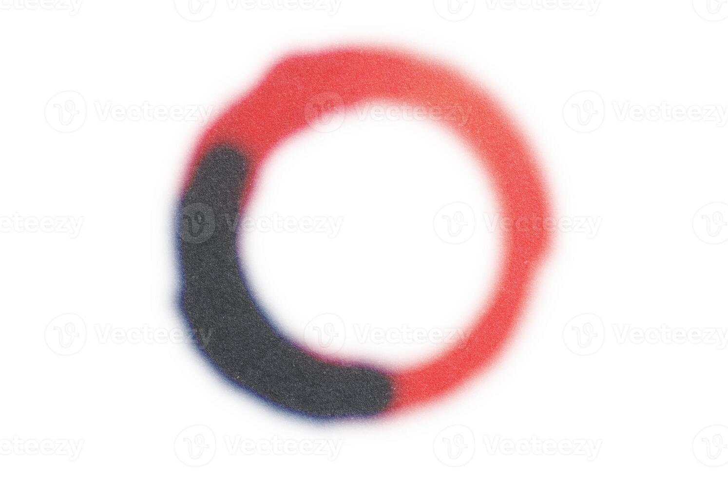 Abstract red and black circular brushstroke design photo