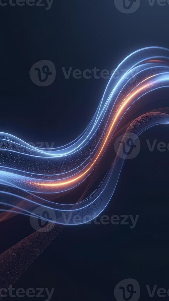 Abstract background with light waves and lines photo