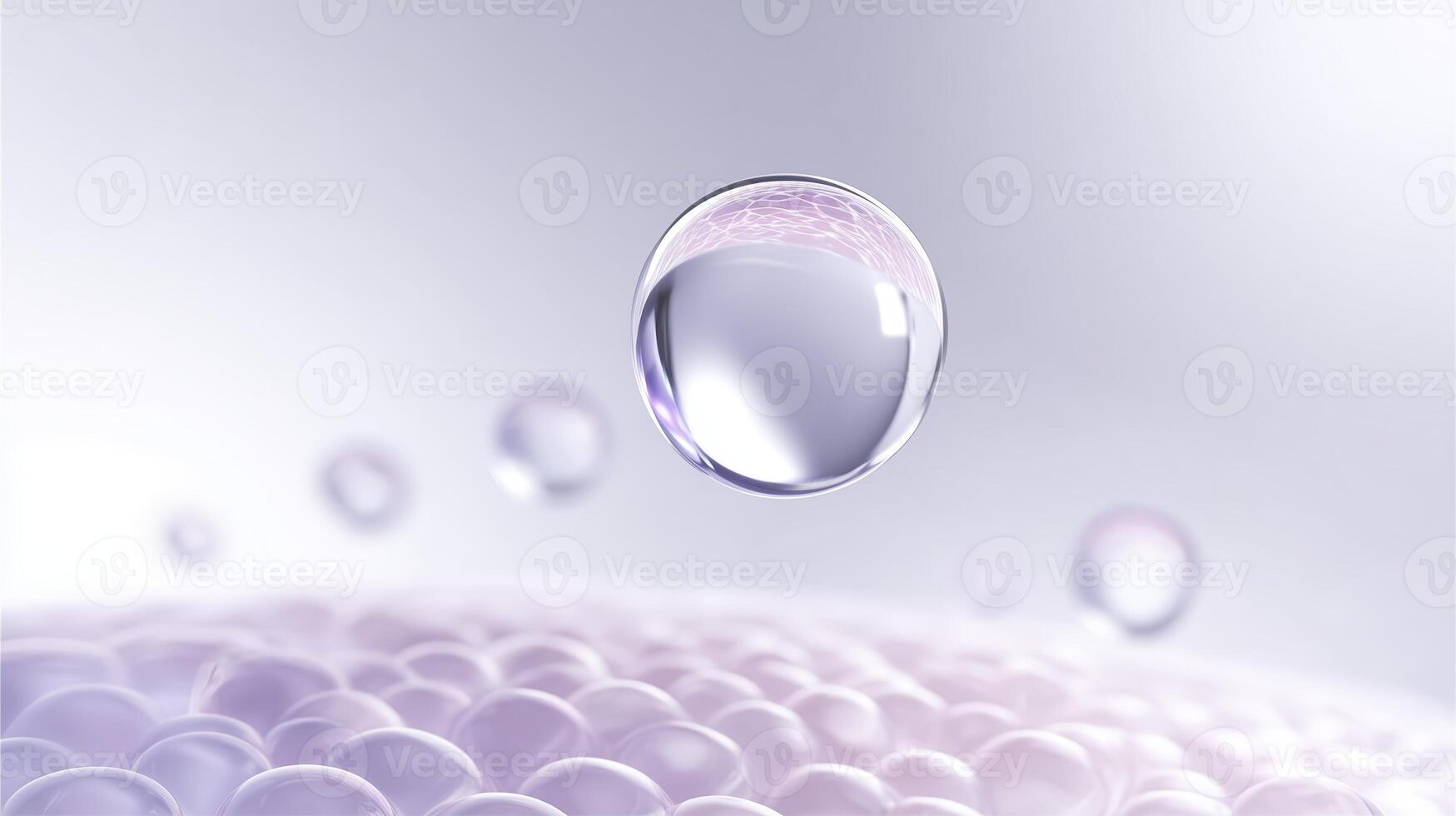 A drop of water is floating in the air photo