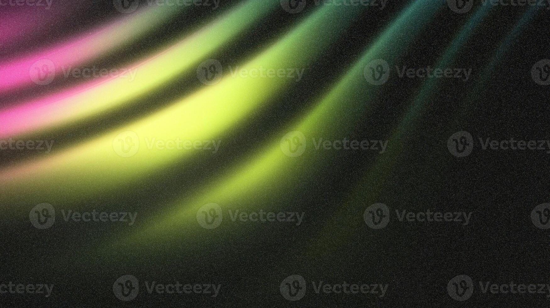 Colorful abstract gradient light waves on dark background photo