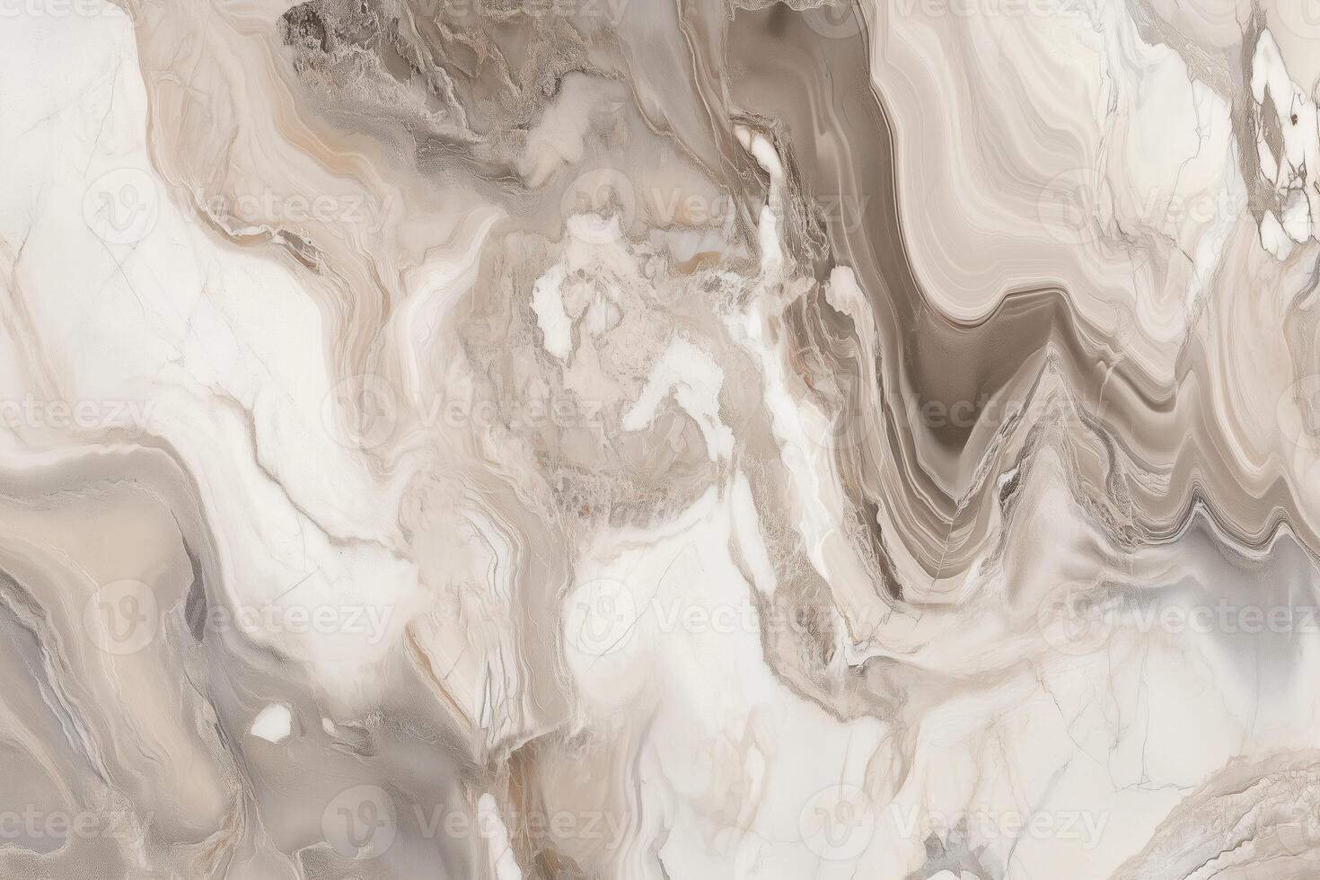 Abstract beige and brown marble texture with swirling patterns photo