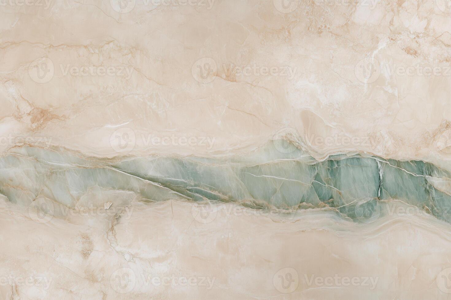 Natural beige marble texture with green veins and subtle patterns photo