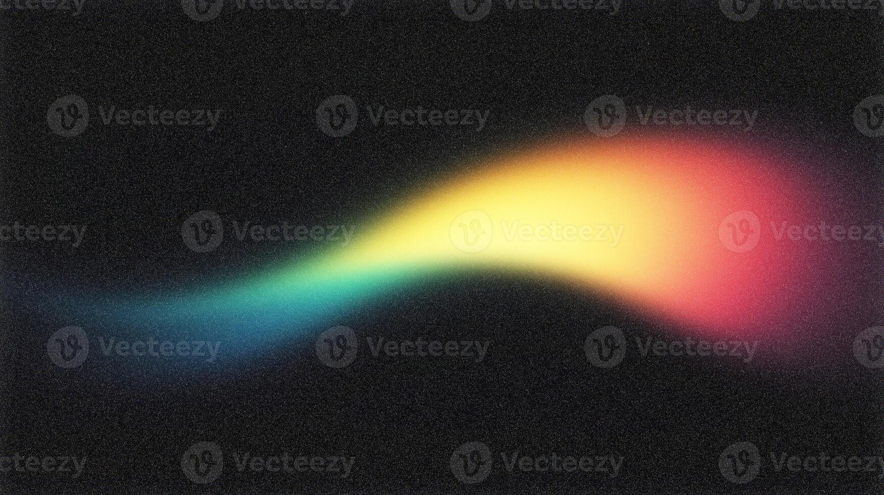 Light trails creating a colorful spectrum on dark grainy background photo