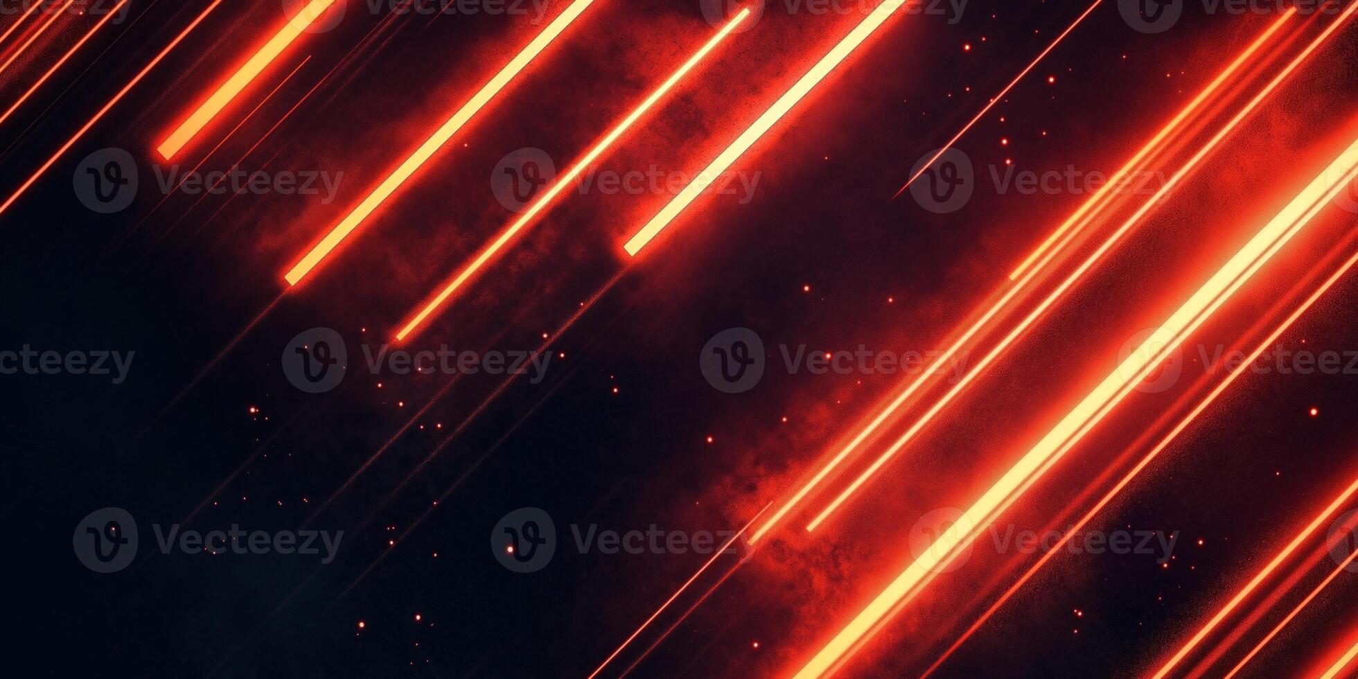 Diagonal red lines falling with smoke and particles background photo