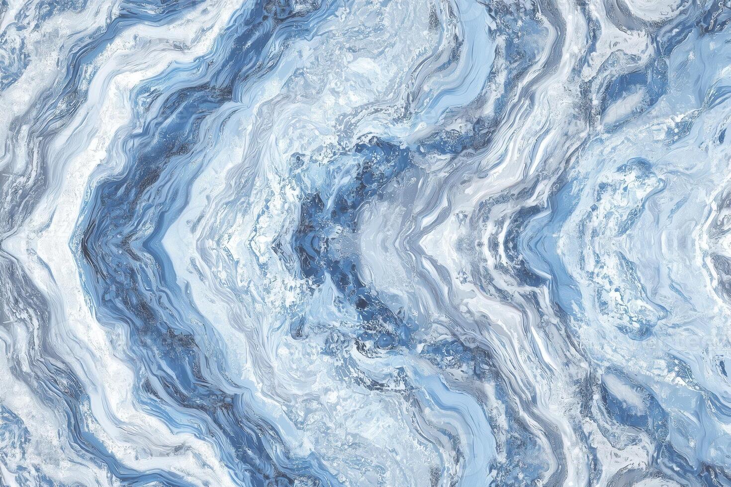 Abstract blue and white marble texture with intricate patterns photo