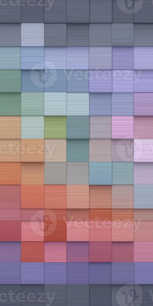 Colorful abstract pattern featuring a grid of squares in various shades, creating a visually appealing mosaic effect, ideal for backgrounds and design projects photo