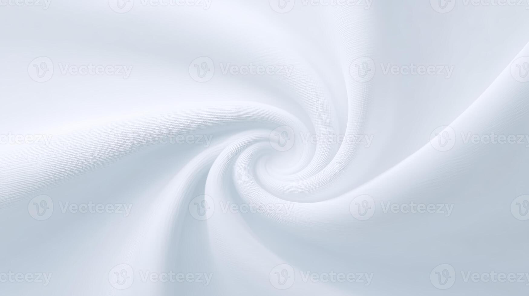 Soft white fabric swirling in a spiral pattern, showcasing smooth texture and gentle folds, creating an elegant and serene atmosphere for design and artistic applications photo