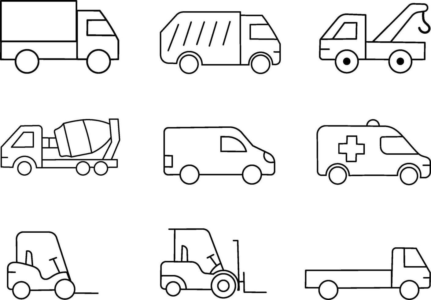 Transportation icons set vector