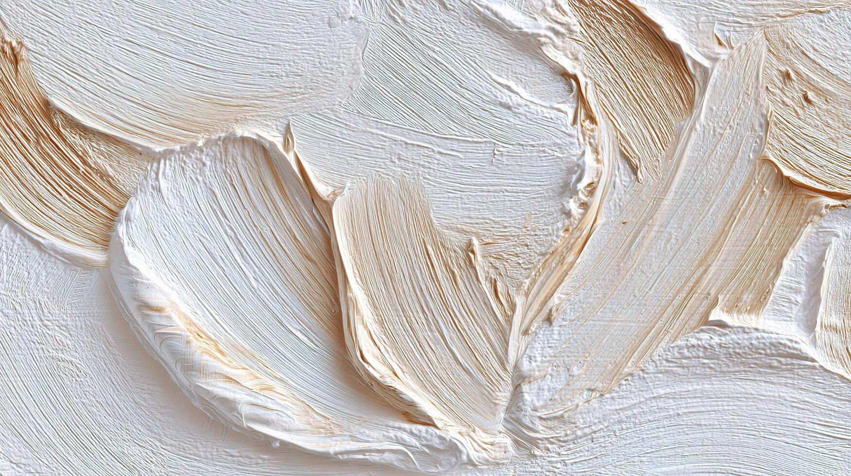 A close up of a painting with white paint photo