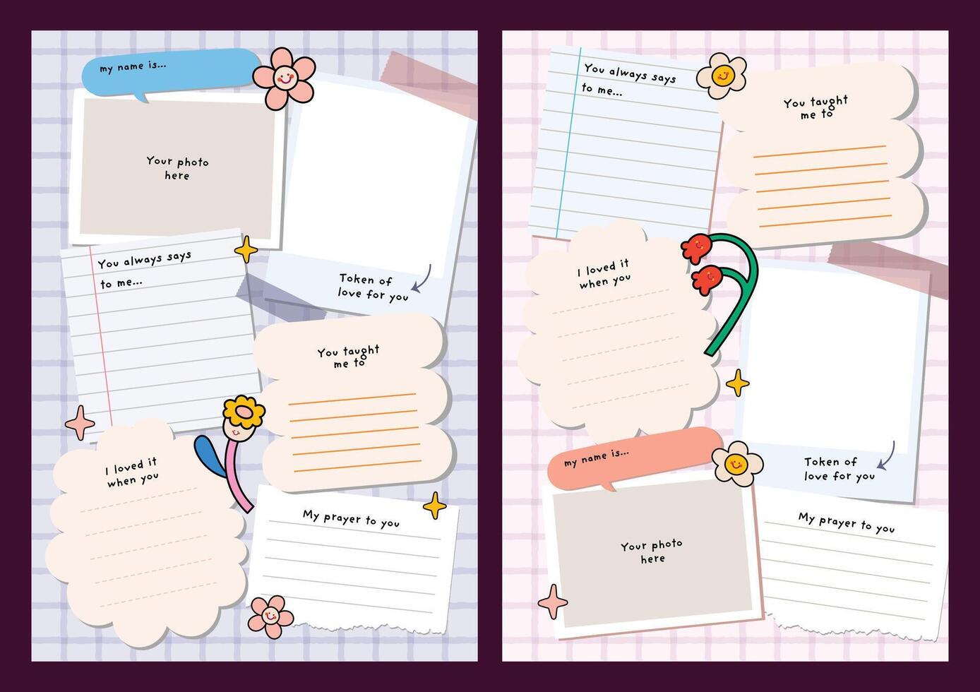 A letter set for teachers to show appreciation for their dedication. Includes paper for students to write heartfelt messages and personal testimonials. vector