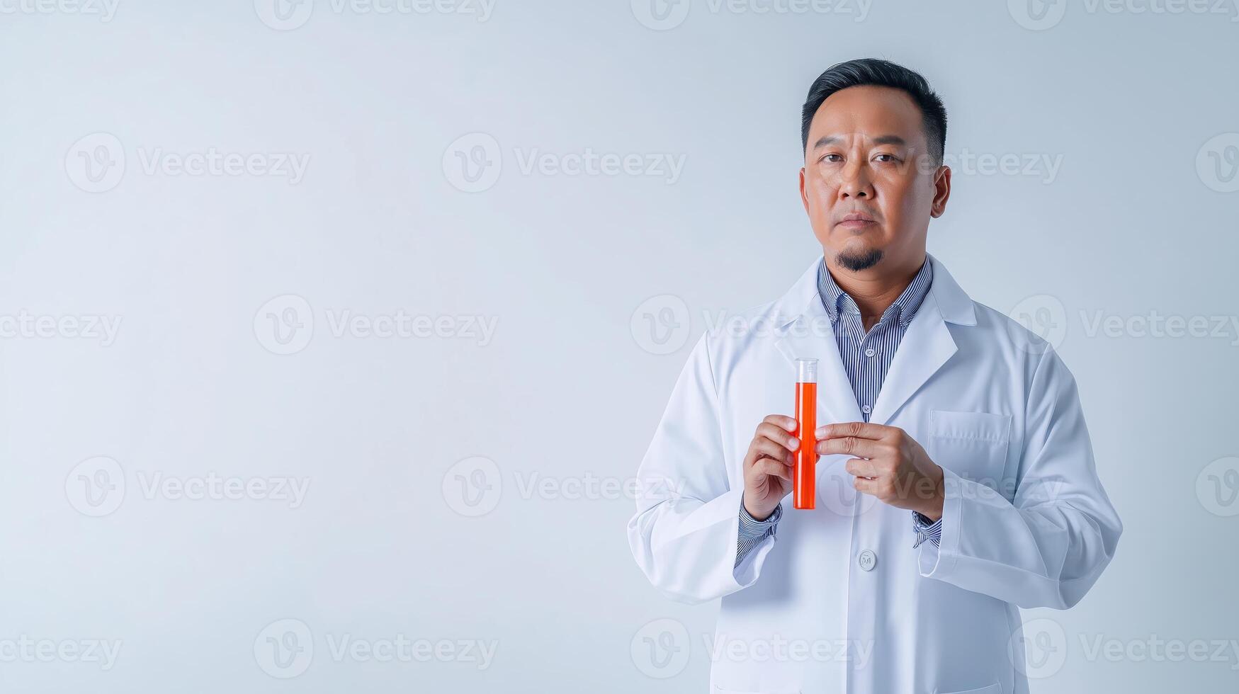 Professional Image of Scientist with Test Tube in Lab Setting photo