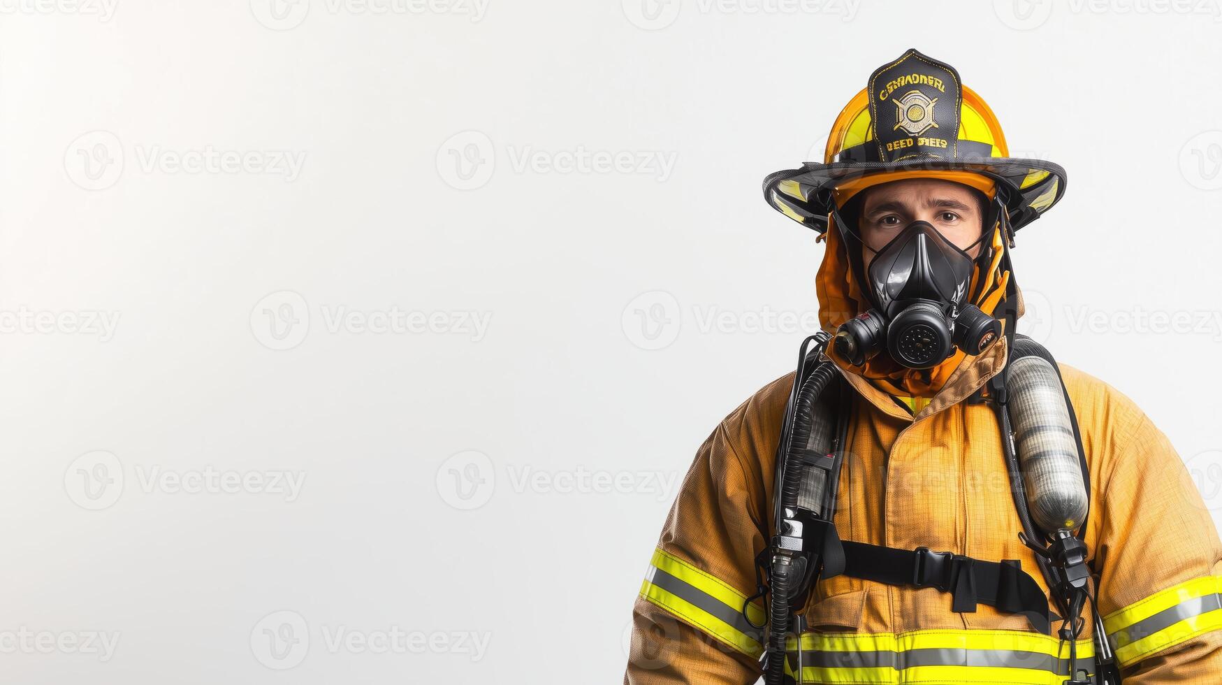 Resilient Firefighter Standing Tall in Protective Equipment photo